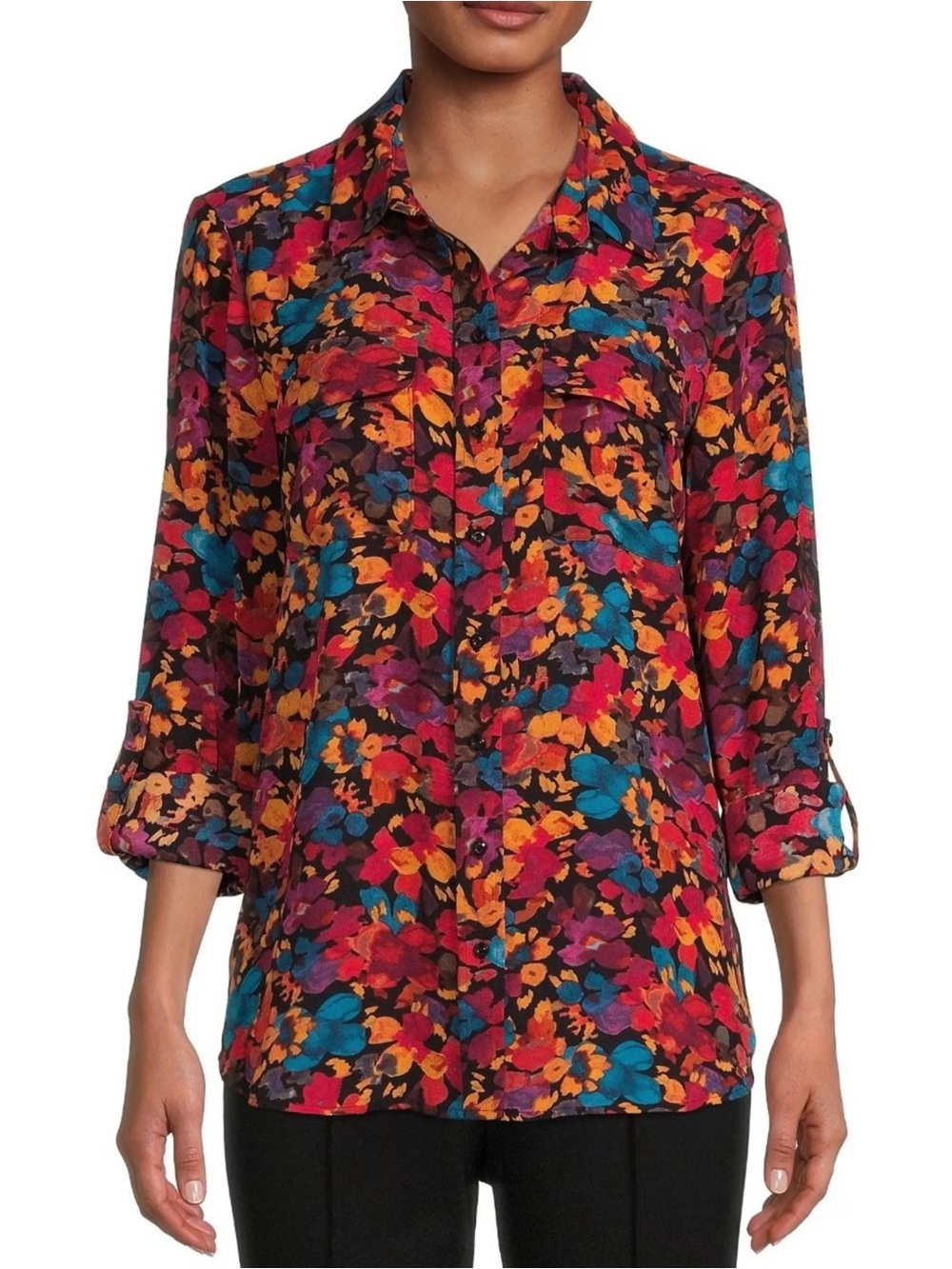 Investments Olivia Multicolor Floral Button-Down Shirt